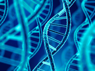 Poster - DNA molecule spiral. 3d illustration