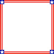 Patriotic square American symbols of the frame with empty space for your text and images.