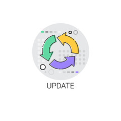 Wall Mural - mobile application update software icon vector illustration