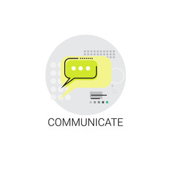 Wall Mural - communicate chat social network communication message icon vector illustration