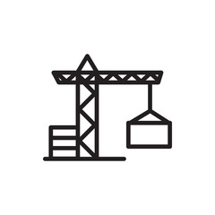 Wall Mural - construction crane icon illustration