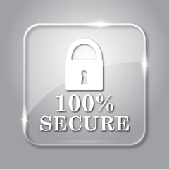 Wall Mural - 100 percent secure icon