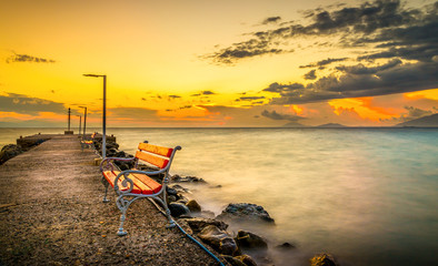 Sticker - Sunrise on Kos island