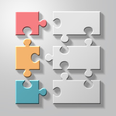 Wall Mural - infographic puzzle for business presentation