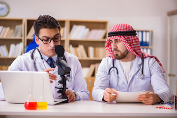 diversity concept with doctors in hospital