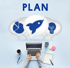 Wall Mural - business entrepreneur target strategy concept