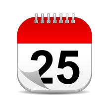 25 On Blank Calendar