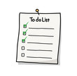 © Séa - To Do List Plan Reminder, a hand drawn vector illustration of a list on what to do with checklists.