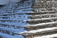Amphitheater Construction Snow Steps Lifting