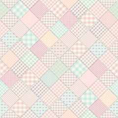 Fototapete - Pink sweet patchwork