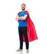 © Syda Productions - happy man in red superhero cape