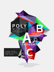 Abstract polygonal infographics