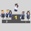 Graduate students on podium
Easy combine! Custom 3d illustration contact me!