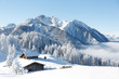 canvas print picture - Winterwonderland in the Alps