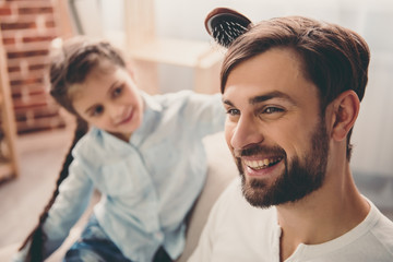 Wall Mural - Father and daughter