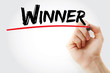 © dizain - Hand writing Winner with marker, concept background