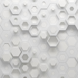 Fototapeta  - Parametric hexagonal pattern, 3d illustration