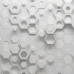Poster - Parametric hexagonal pattern, 3d illustration