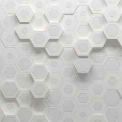Poster - Parametric hexagonal pattern, 3d illustration