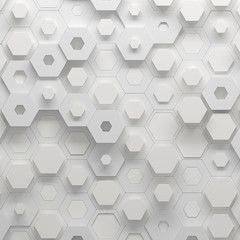 Poster - Parametric hexagonal pattern, 3d illustration