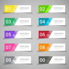 Wall Mural - set of banner templates. modern abstract design.