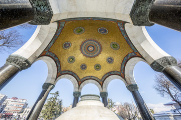 Sticker - German Fountain in Sultan Ahmet square, Istanbul