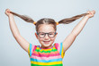 © Myst - funny cute little girl playing with her hair