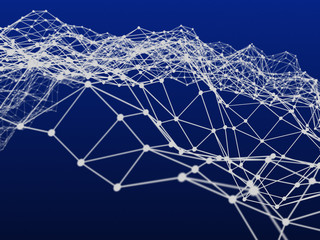 Wall Mural - abstract blue digital concept background