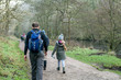 © Muessig - Male and Female hikers walking along the trails near Thorpe Clou