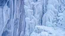 Plitvice Lakes Frozen Waterfall