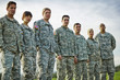 © Erickson Stock - Portrait of a group of US Army soldiers standing in a line.