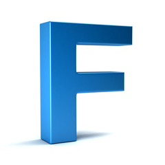 Sticker - F Letter Icon. 3D Render Illustration