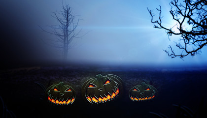 Wall Mural - halloween pumpkin.