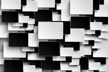 Wall Mural -  Optical illusion black and white 