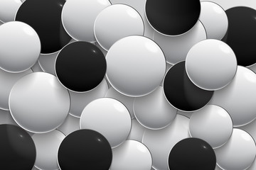 Wall Mural -  Optical illusion black and whiteseamless modern design.wallpaper Creatie Abstract Background.	