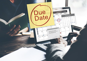 Wall Mural - due date deadline payment bill important notice concept