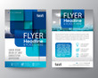 © kraphix - Abstract blue round square graphic background for Brochure flyer cover leaflet design