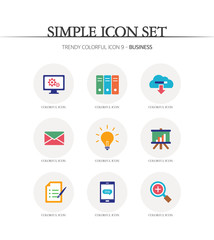 business Simple Icon Set