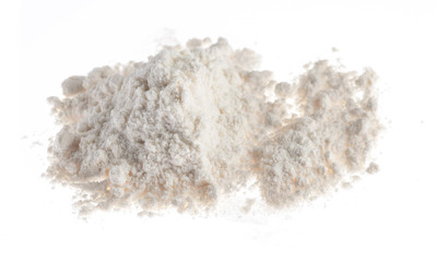 Sticker - Pile of flour isolated on white background