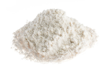 Sticker - Pile of flour isolated on white background