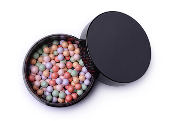 Multicoloured corrector face powder