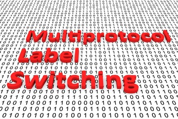 Wall Mural - multiprotocol label switching in the form of binary code, 3d illustration