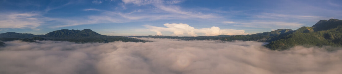 Foggy Morning Aerial Shot