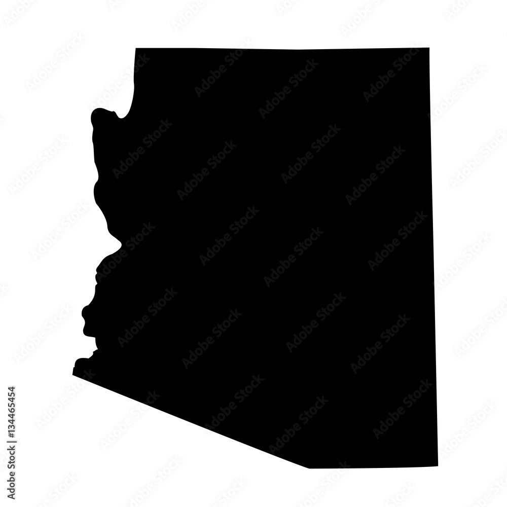 map of the U.S. state Arizona - obrazy, fototapety, plakaty 