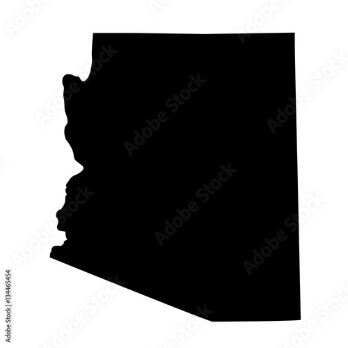 Fotografía map of the U.S. state Arizona