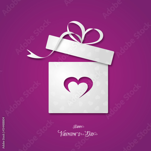 box gift with heart , happy...