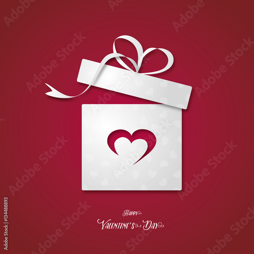 box gift with heart , happy...