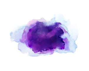 Aufkleber - Purple, violet, lilac and blue watercolor stains. Bright element for abstract artistic background.