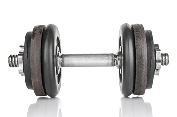 Dumbbell isolated on white background