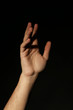 © 5second - Male hand on a black background